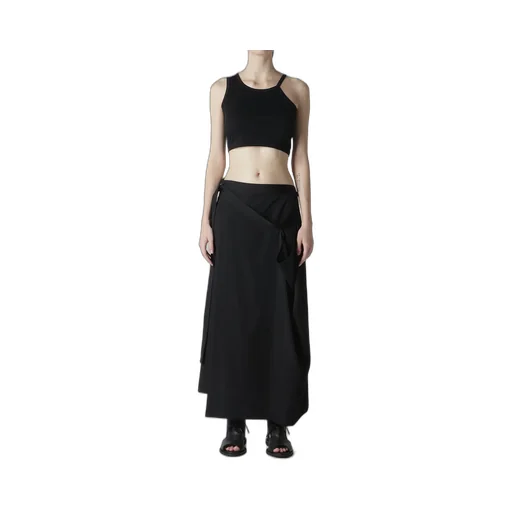 Wool Gabardine Drape Wrap Skirt