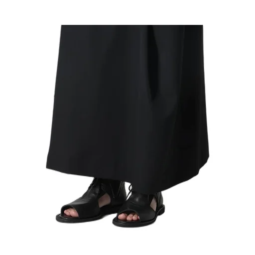Wool Gabardine Drape Wrap Skirt