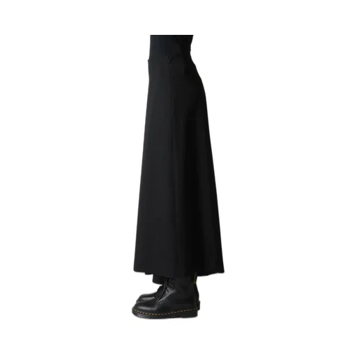 Wool Gabardine Asymmeteric Flare Skirt