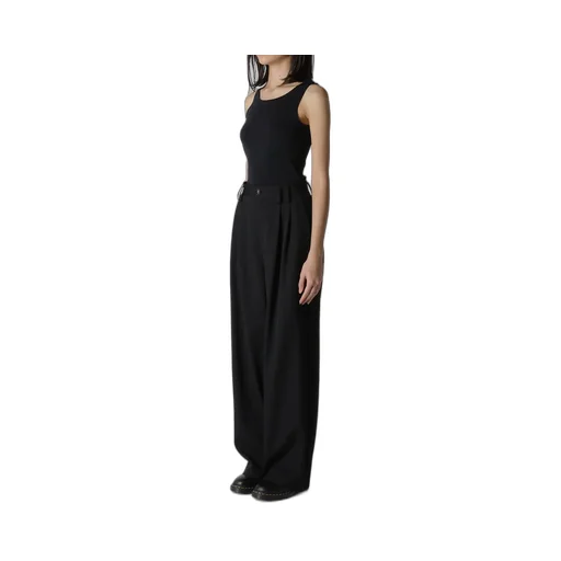 Wool Gabardine Front Double Tucked Pants