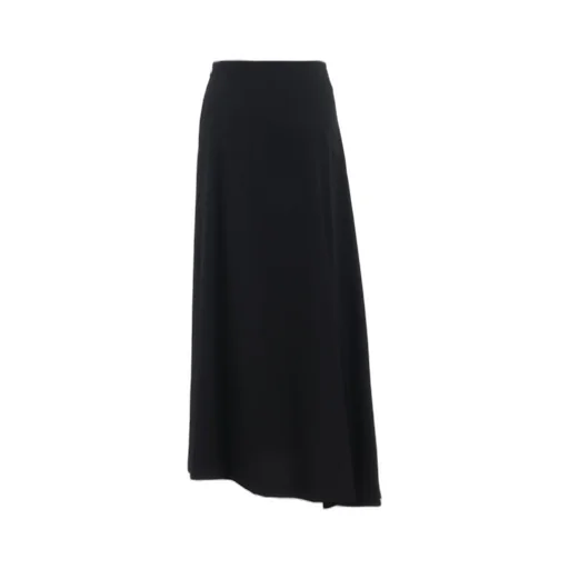 Wool Gabardine Asymmeteric Flare Skirt