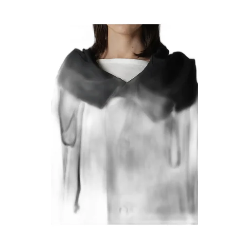 Wool Gabardine Big Hoodie Coat