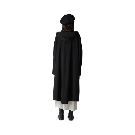Wool Gabardine Big Hoodie Coat