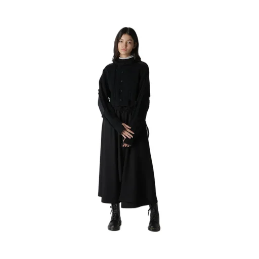 Wool Gabardine Cloth Gathered Pants