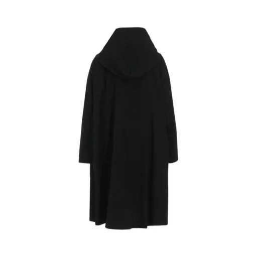 Wool Gabardine Big Hoodie Coat