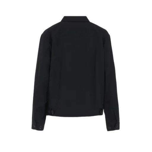 Wool Gabardine Panel Denim Jacket