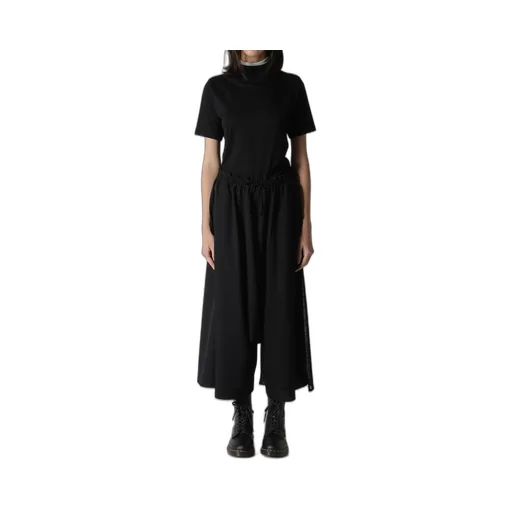 Wool Gabardine Cloth Gathered Pants