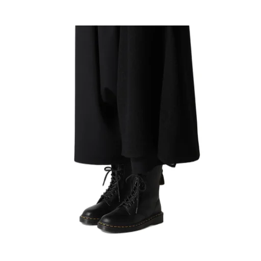 Wool Gabardine Cloth Gathered Pants