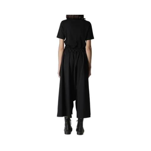 Wool Gabardine Cloth Gathered Pants
