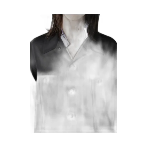 Wool Gabardine Panel Denim Jacket