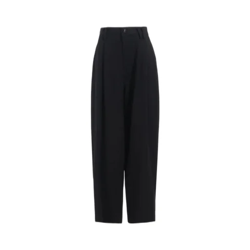 Wool Gabardine Front Double Tucked Pants