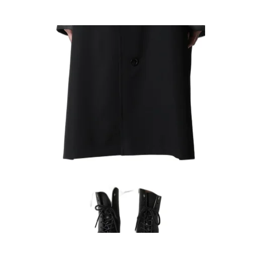 Wool Gabardine Big Hoodie Coat