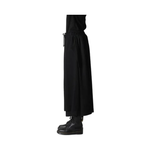 Wool Gabardine Cloth Gathered Pants