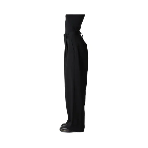 Wool Gabardine Front Double Tucked Pants