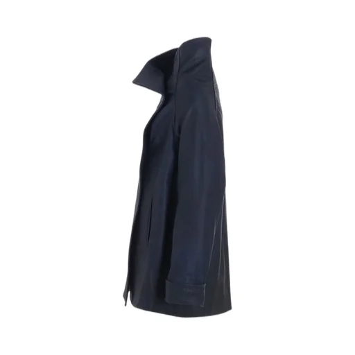 Indigo Mud Dyed Leather Jacket