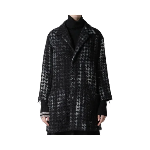 Houndstooth Tie-Dyed Wool Jacket