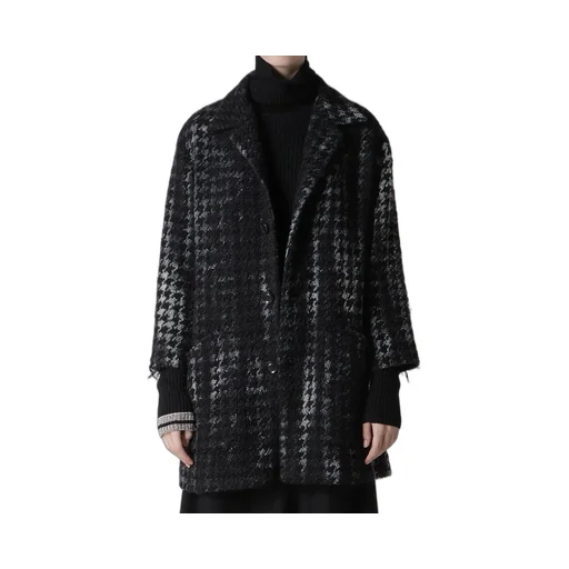 Houndstooth Tie-Dyed Wool Jacket