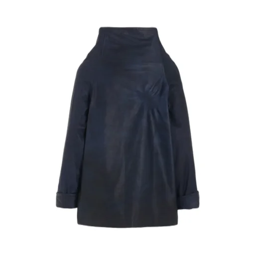 Indigo Mud Dyed Leather Jacket