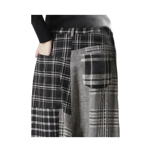 Multi Plaid Sarouel Pants