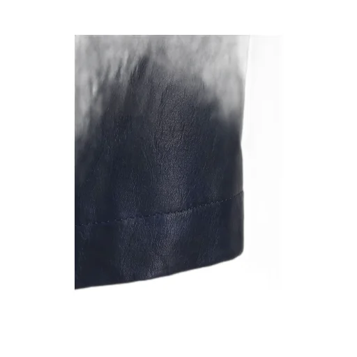 Indigo Mud Dyed Leather Jacket
