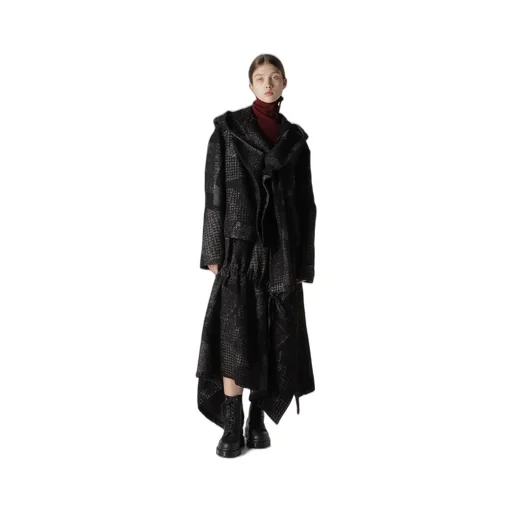 W/C Random Houndstooth Jq Hoodie Jacket