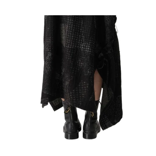 W/C Random Houndstooth Jq Shirring Skirt