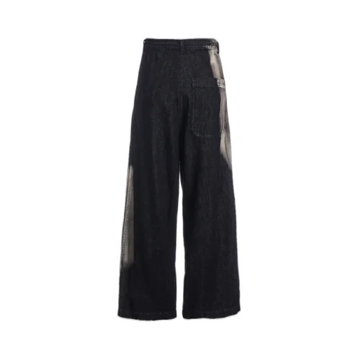 C/ Spotted Denim Long Straight Pants
