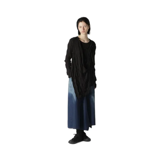 C/ Spotted Denim Triangle Gusset Flare Skirt