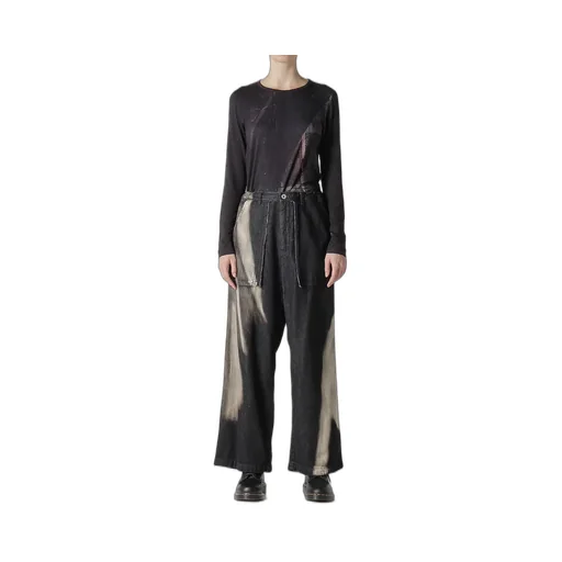 C/ Spotted Denim Long Straight Pants