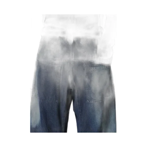 C/ Spotted Denim Gusset Wide Pants