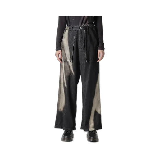 C/ Spotted Denim Long Straight Pants