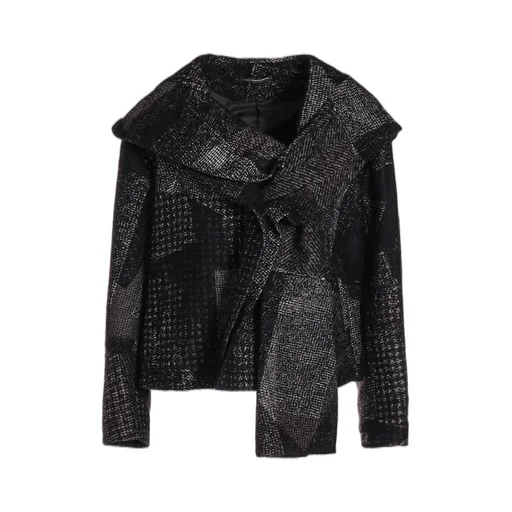 W/C Random Houndstooth Jq Hoodie Jacket