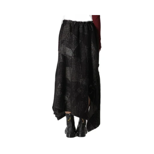 W/C Random Houndstooth Jq Shirring Skirt