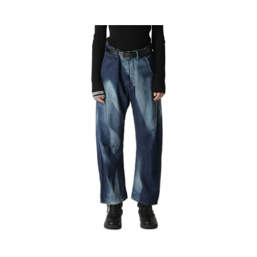 C/ Spotted Denim Gusset Wide Pants