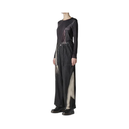 C/ Spotted Denim Long Straight Pants