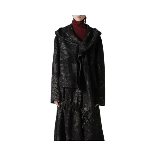 W/C Random Houndstooth Jq Hoodie Jacket