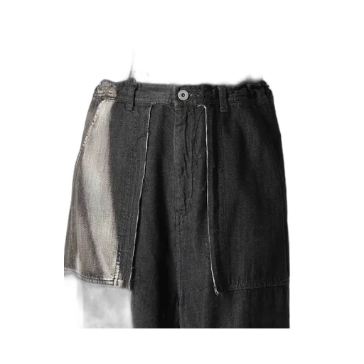 C/ Spotted Denim Long Straight Pants