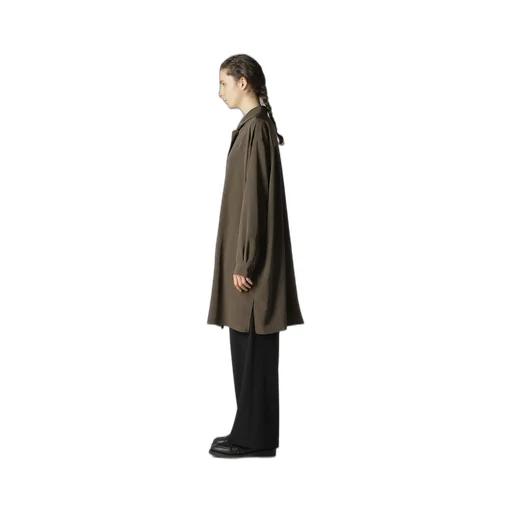 Crepe De Chine Front Placket Blouse