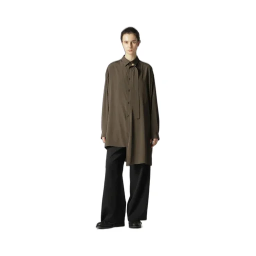 Crepe De Chine Front Placket Blouse