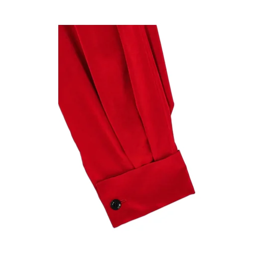 Crepe De Chine Cuffed Hem Cargo Pants