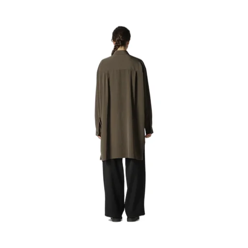 Crepe De Chine Front Placket Blouse