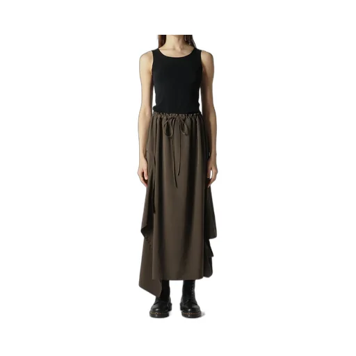 Crepe De Chine Right Drape Skirt
