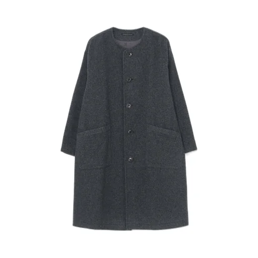 Airy Mosser Collarless Coat