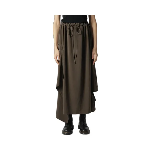 Crepe De Chine Right Drape Skirt