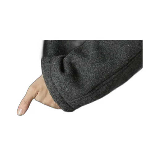 Airy Mosser Collarless Coat