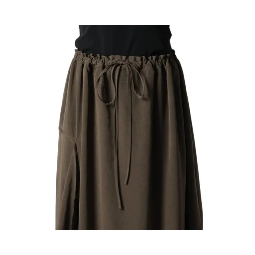 Crepe De Chine Right Drape Skirt