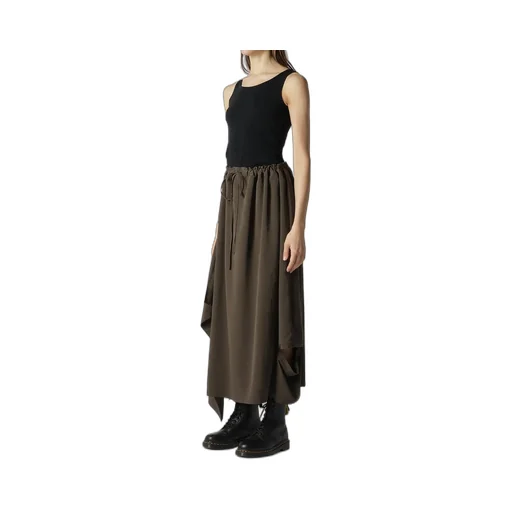 Crepe De Chine Right Drape Skirt