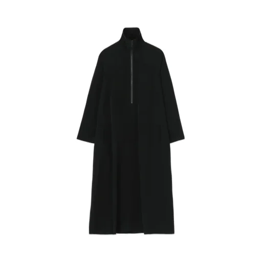Crepe De Chine Half Zip Dress