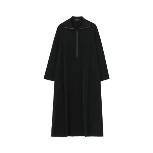 Crepe De Chine Half Zip Dress