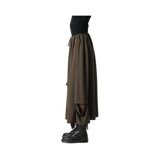 Crepe De Chine Right Drape Skirt